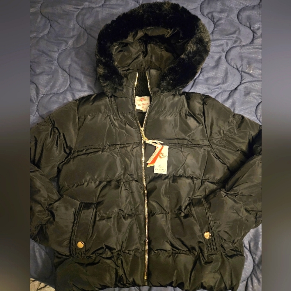 New Kids Red Marine Coat Black Sz M